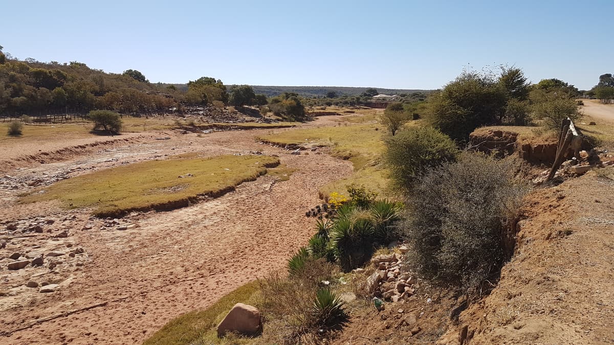 The bed of the Kolobeng River near Livingstone’s mission site