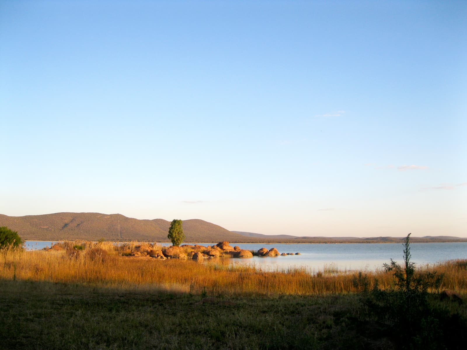 Evening light over Gaborone Dam